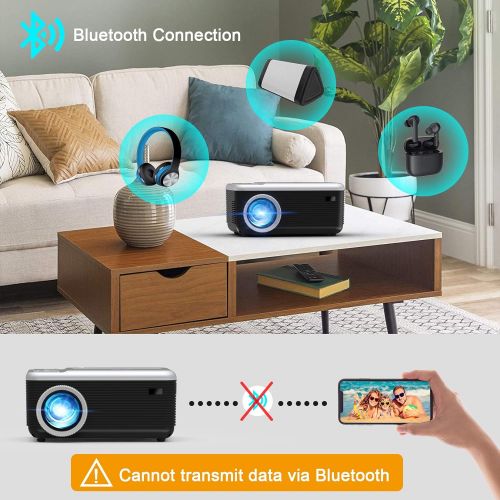  Mini Bluetooth Projector Built in DVD Player, Portable DVD Projector 1080P Support Projector for Outdoor Movies, FANGOR 7500L Home Video Projector Compatible with Phone/ laptop/PS4