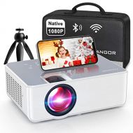 1080P HD Projector, WiFi Projector Bluetooth Projector, FANGOR 230 Portable Movie Projector with Tripod, Home Theater Video Projector Compatible with HDMI, VGA, USB, Laptop, iOS &