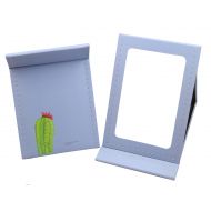 FANHAO- Desktop Makeup Portable Folding Vanity Mirror (Cactus Blue)