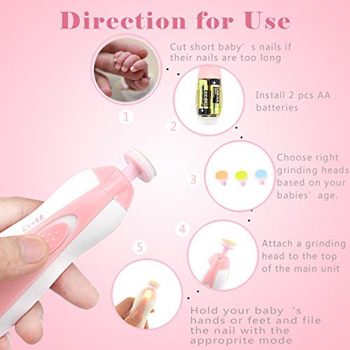  [아마존베스트]FANSIDI Baby Nail Trimmer, Fansidi Upgraded Safe Baby Nail File- Electric Baby Nail Clipper for Newborn or...