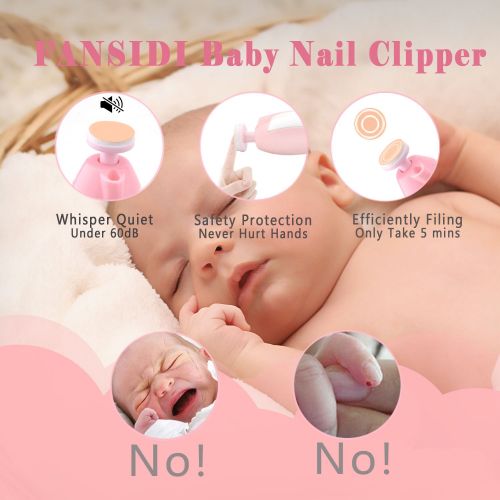  [아마존베스트]FANSIDI Baby Nail Trimmer, Fansidi Upgraded Safe Baby Nail File- Electric Baby Nail Clipper for Newborn or...