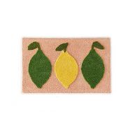 [아마존베스트]HYST Playtime Cozy Lemon Cute Fruits Half Round Shaped Bedroom Bathroom Doorway Kitchen Floor Rug Carpet Water Absorption Non-Slip mat for Kids Room (Pink, 4565CM)