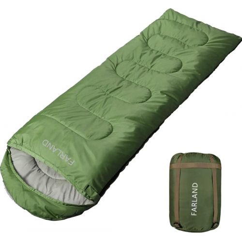  FARLAND Sleeping Bags 20℉ for Adults Teens Kids with Compression Sack Portable and Lightweight for 3-4 Season Camping, Hiking,Waterproof, Backpacking and Outdoors