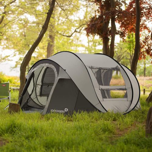  FAST CAMP STYLISH ONE TOUCH Tent FASTCAMP Mega5, 3Person pop up Tent - Automatic Instant Tent - for Picnic&Camping Portable Cabana Beach Tent,4 Windows,Privacy Wall,Carry Bag Included