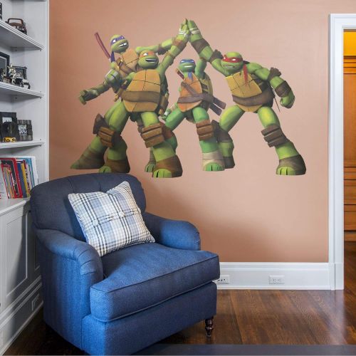  FATHEAD Teenage Mutant Ninja Turtles: High Five - Officially Licensed Removable Wall Decal