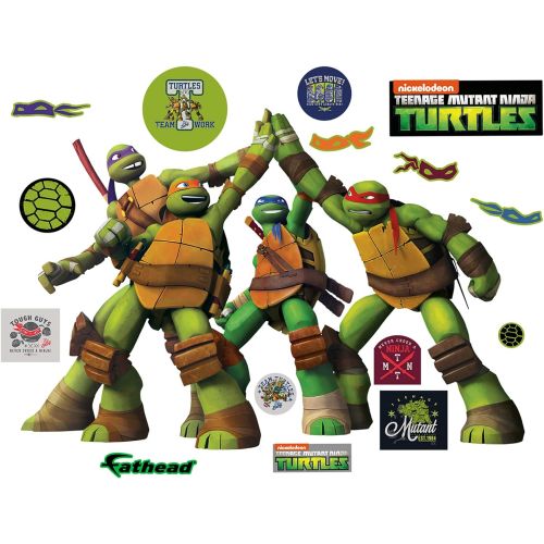 FATHEAD Teenage Mutant Ninja Turtles: High Five - Officially Licensed Removable Wall Decal