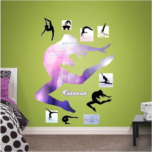  FATHEAD Gymnastics Silhouette Real Decals