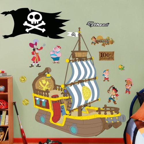  FATHEAD Wall Decal, Real Big, DISNEY Jake and The Neverland Pirates Bucky Pirate Ship