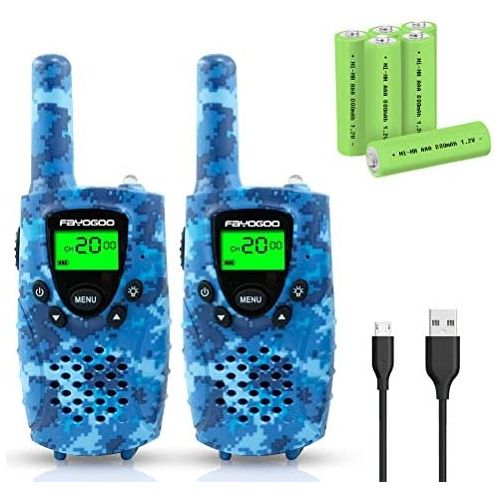  [아마존베스트]FAYOGOO Walkie Talkies for Kids Rechargeable, Xmas Birthday Gifts for Kids, Toys for 3-12 Year Old Boys and Girls, 4 Miles Long Range Kids Walkie Talkies with Battery, 22 Channels 2 Way Ra