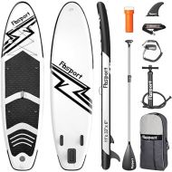 FBSPORT 11' Premium Stand Up Paddle Board, Yoga Board with Durable SUP Accessories & Carry Bag | Wide Stance, Surf Control, Non-Slip Deck, Leash, Paddle and Pump for Youth & Adult