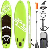 FBSPORT 10'6'' Premium Inflatable Stand Up Paddle Board, Yoga Board with Durable SUP Accessories & Carry Bag | Wide Stance, Surf Control, Non-Slip Deck, Leash, Paddle and Pump for Youth & Adult