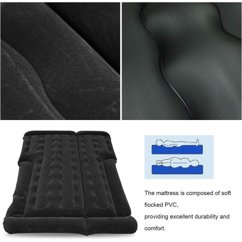  FBSPORT Bed Car Mattress Camping Mattress for Car Sleeping Bed Travel Inflatable Mattress Air Bed for Car Universal SUV Extended Air Couch with Two Air Pillows
