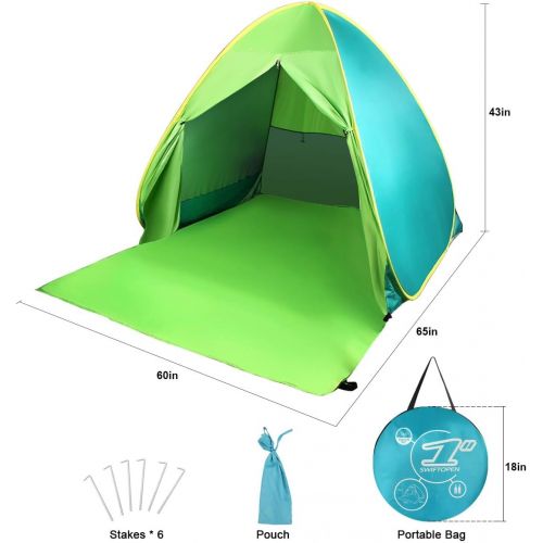  FBSPORT Beach Tent,Pop Up Beach Shade,UPF 50+ Sun Shelter Instant Portable Tent Umbrella Baby Canopy Cabana with Carry Bag