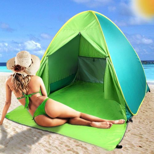  FBSPORT Beach Tent,Pop Up Beach Shade,UPF 50+ Sun Shelter Instant Portable Tent Umbrella Baby Canopy Cabana with Carry Bag