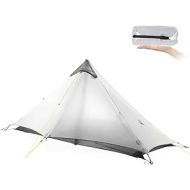 FBSPORT Ultralight Tent 3-Season Backpacking Tent 1 Person Camping Tent, Outdoor Lightweight LanShan Camping Tent Shelter, Perfect for Camping, Trekking, Climbing, Hiking, White