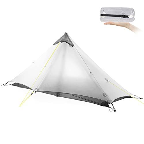  FBSPORT Ultralight Tent 3-Season Backpacking Tent 1 Person Camping Tent, Outdoor Lightweight LanShan Camping Tent Shelter, Perfect for Camping, Trekking, Climbing, Hiking, White