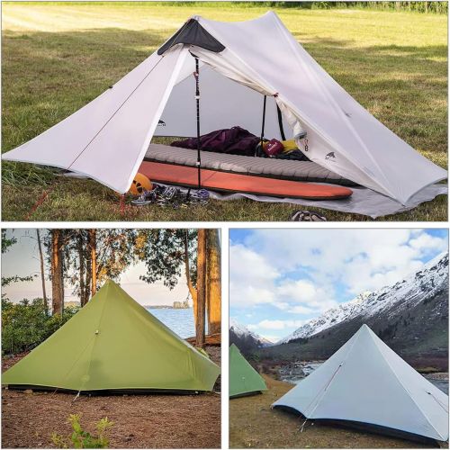  FBSPORT Ultralight Tent 3-Season Backpacking Tent 1 Person Camping Tent, Outdoor Lightweight LanShan Camping Tent Shelter, Perfect for Camping, Trekking, Climbing, Hiking, White