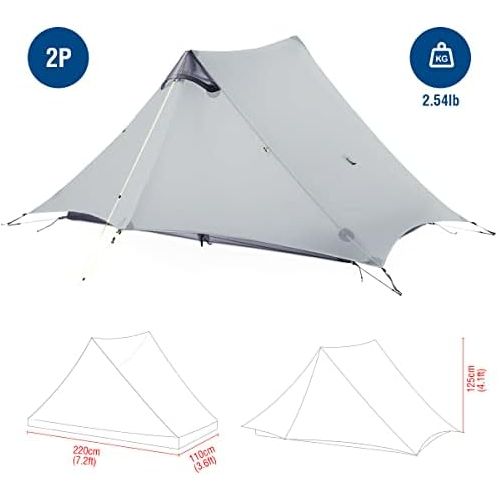  FBSPORT Ultralight Tent 3-Season Backpacking Tent 1 Person/2 Person Camping Tent, Outdoor Lightweight LanShan Camping Tent Shelter, Perfect for Camping, Trekking, Climbing, Hiking