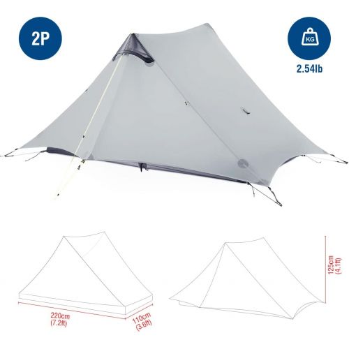  FBSPORT Ultralight Tent 3-Season Backpacking Tent 1 Person/2 Person Camping Tent, Outdoor Lightweight LanShan Camping Tent Shelter, Perfect for Camping, Trekking, Climbing, Hiking