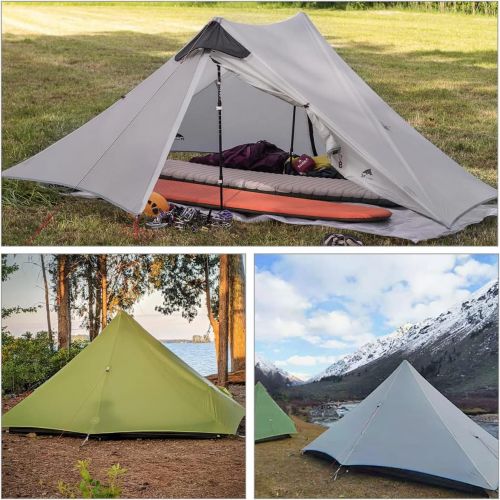  FBSPORT Ultralight Tent 3-Season Backpacking Tent 1 Person/2 Person Camping Tent, Outdoor Lightweight LanShan Camping Tent Shelter, Perfect for Camping, Trekking, Climbing, Hiking