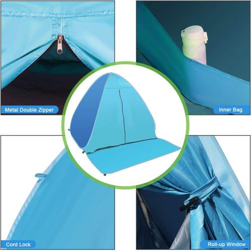  FBSPORT Beach Tent,Pop Up Beach Shade, UPF 50+ Sun Shelter Instant Portable Tent Umbrella Baby Canopy Cabana with Carry Bag