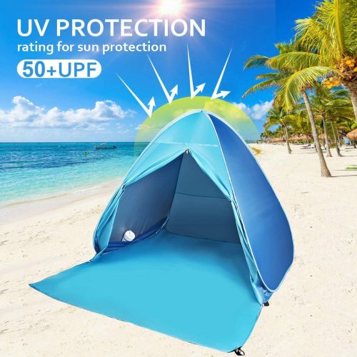  FBSPORT Beach Tent,Pop Up Beach Shade, UPF 50+ Sun Shelter Instant Portable Tent Umbrella Baby Canopy Cabana with Carry Bag