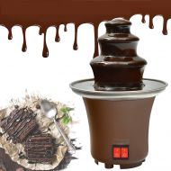 [아마존베스트]FC Chocolate Fountain, Machine Electirc Chocolate Pro Fondue Set, Easy To Assemble 3 Tier Stainless Steel Fondue Heat & Motor Controls, Perfect for Party Wedding, Brown