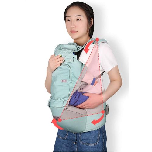  FCH Multifunctional Baby Carrier Ergonomic Baby Carriers Backpack Large Storage Bag Windproof Cap Prevent O-Legs Comfortable and Breathable Adjustable Baby Carrier