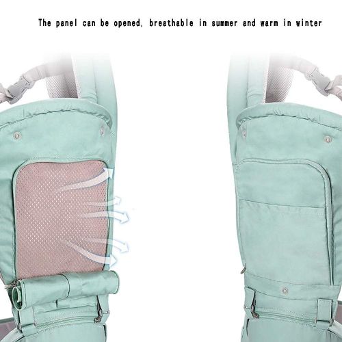  FCH Multifunctional Baby Carrier Ergonomic Baby Carriers Backpack Large Storage Bag Windproof Cap Prevent O-Legs Comfortable and Breathable Adjustable Baby Carrier