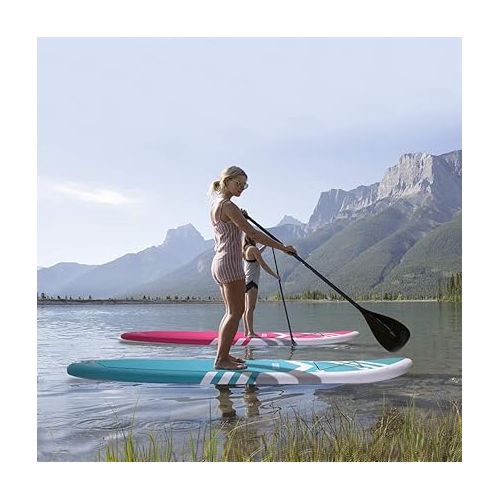  FCH Inflatable Paddle Boards Stand Up 10.5'x30 x6 ISUP Surf Control Non-Slip Deck Standing Boat with Carry Bag, Floated Paddle, Hand Pump, Removable Fin, Leash, Repair Kit