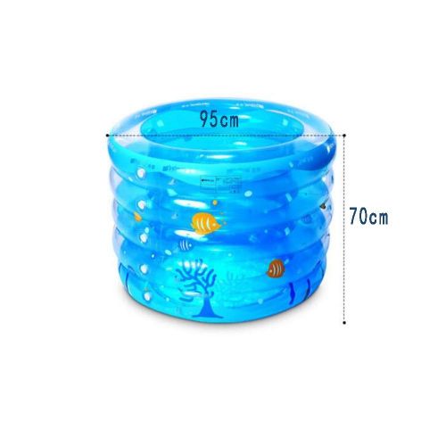  FCH Ocean Life Paddling Pool Kids Inflatable Pools for Summer Party Two Inflatable Holes Rapid Drainage Five-Layer Transparent Baby Paddling Pool Bath tub Inflatable Ball Pool 9570