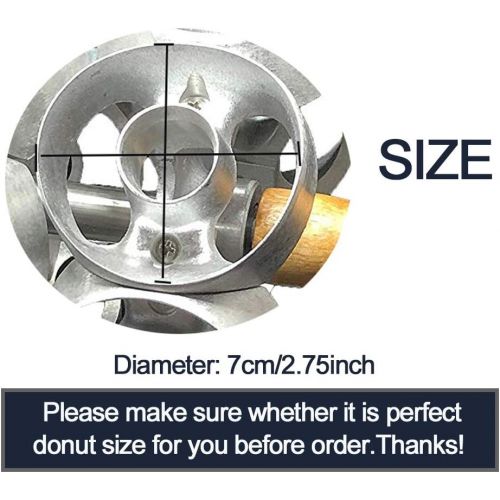  FCOZM Metal Revolving Donut Cutter Maker Machine Mold Pastry Dough Baking Roller For Cooking Baking (Aluminum2)