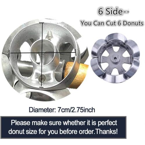  FCOZM Metal Revolving Donut Cutter Maker Machine Mold Pastry Dough Baking Roller For Cooking Baking,6 Shapes (1)