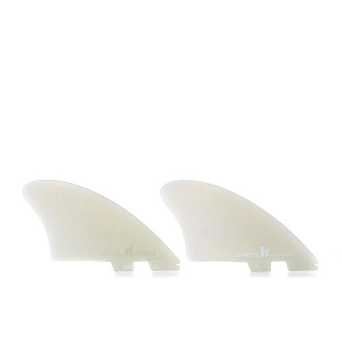  FCS II Retro Keel Surfboard 2 Fin Set Performance Glass X Large Clear