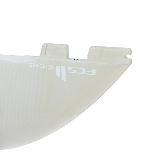  FCS II Retro Keel Surfboard 2 Fin Set Performance Glass X Large Clear