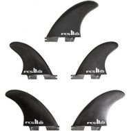 FCS New Fcs Surf Ii Dh Pg Large Tri Quad Fin Set Glass Black