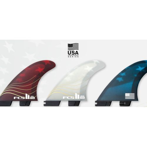  FCS II Limited Edition 4th of July USA Series - Performance Core - size Large - Tri-Fin Set RedWhiteBlue