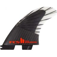 FCS II Accelerator Performance Core Tri Fin Set - Black/Red - Medium