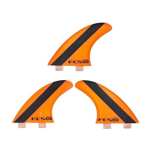  FCS ARC Performance Core Surfboard Tri Fin Set - Orange /Black