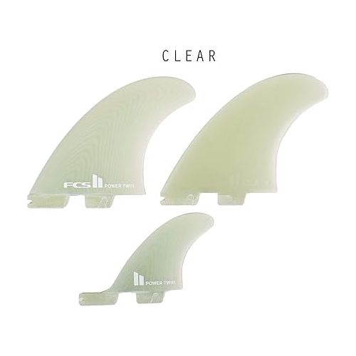  FCS II Power Twin Fin Set Plus Stabilizer - Clear