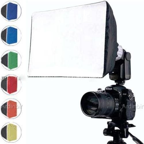  FCStudio Flash Gun Strobies Flex Mount Modifier, Adapter Kit with Softbox, Diffuser, Beauty Dish Reflector, Snoot, Honeycomb, Barndoor for Sony F32X, HVL-F42AM; Canon 420ex; 430ex; 430EX II