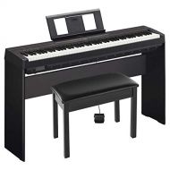 FCV Yamaha (P45BLB2DC) 88-Key Graded Hammer Standard Touch AWM Keyboard Digital Piano with Built-in Speakers