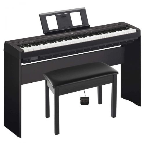  FCV Yamaha (P45BLB2DC) 88-Key Graded Hammer Standard Touch AWM Keyboard Digital Piano with Built-in Speakers