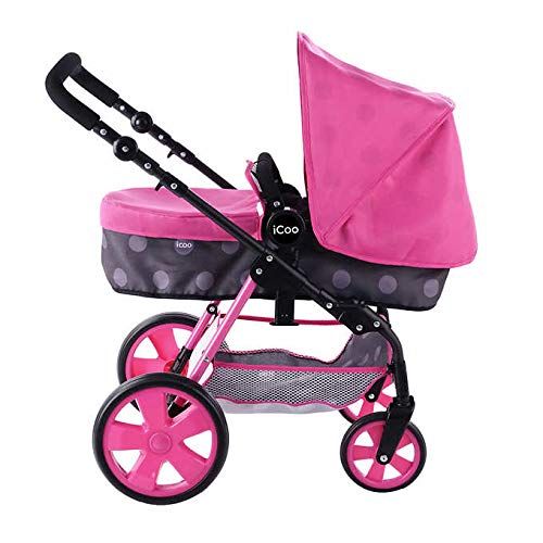  FCV iCoo 3-in-1 Sturdy Steel Doll Stroller with Adjustable Handle (3+)