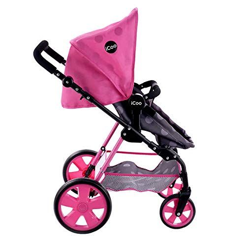  FCV iCoo 3-in-1 Sturdy Steel Doll Stroller with Adjustable Handle (3+)