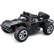 FCXBQ 1:12 Large 55KM/H Remote Control Car Off-road Vehicle High-speed Drift Four-wheel Drive RC Racing Charging Toy Car Birthday Gift for Kids 8+ (Color : Black, Size : 2-Battery)