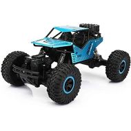 FCXBQ 4WD Big Foot RC Truck Blue Alloy Body Sturdy Anti-fall Remote Control Car fessional 2.4GHz 4CH Radio Control Off Road Vehicle 1:16 Large Rechargeable Electric Rally Auto (Size : 2