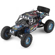 FCXBQ 1:10 RC Car Truck Speed 40KM/H Off-road Remote Control Car Four-wheel Drive RC Electric Climbing Car Racing Adult High Speed Drift Desert Falcon Adults Toy Gift (Size : 4-Battery)