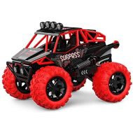 FCXBQ Funny Stunt Remote Control Car 4x4 High Speed Off Road RC Truck 1:14 Little Rechargeable Racing Vehicle Toy with LED Headlight fessional 2.4G Electric Auto for Kids Age 3+ (Color :