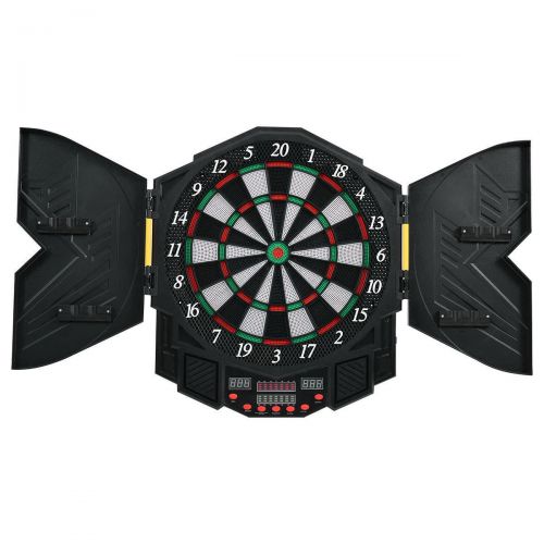  FDInspiration 21.5 Electronic Dart Board LCD Display Sound Effects w 12 Soft Tip Darts